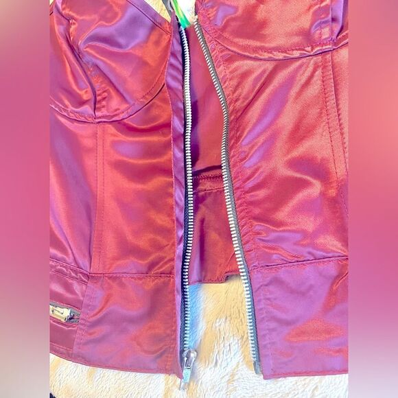 Vintage Lip Service Burgundy Skirt with Cargo Pockets & Top Set SZ Large - Picture 11 of 11